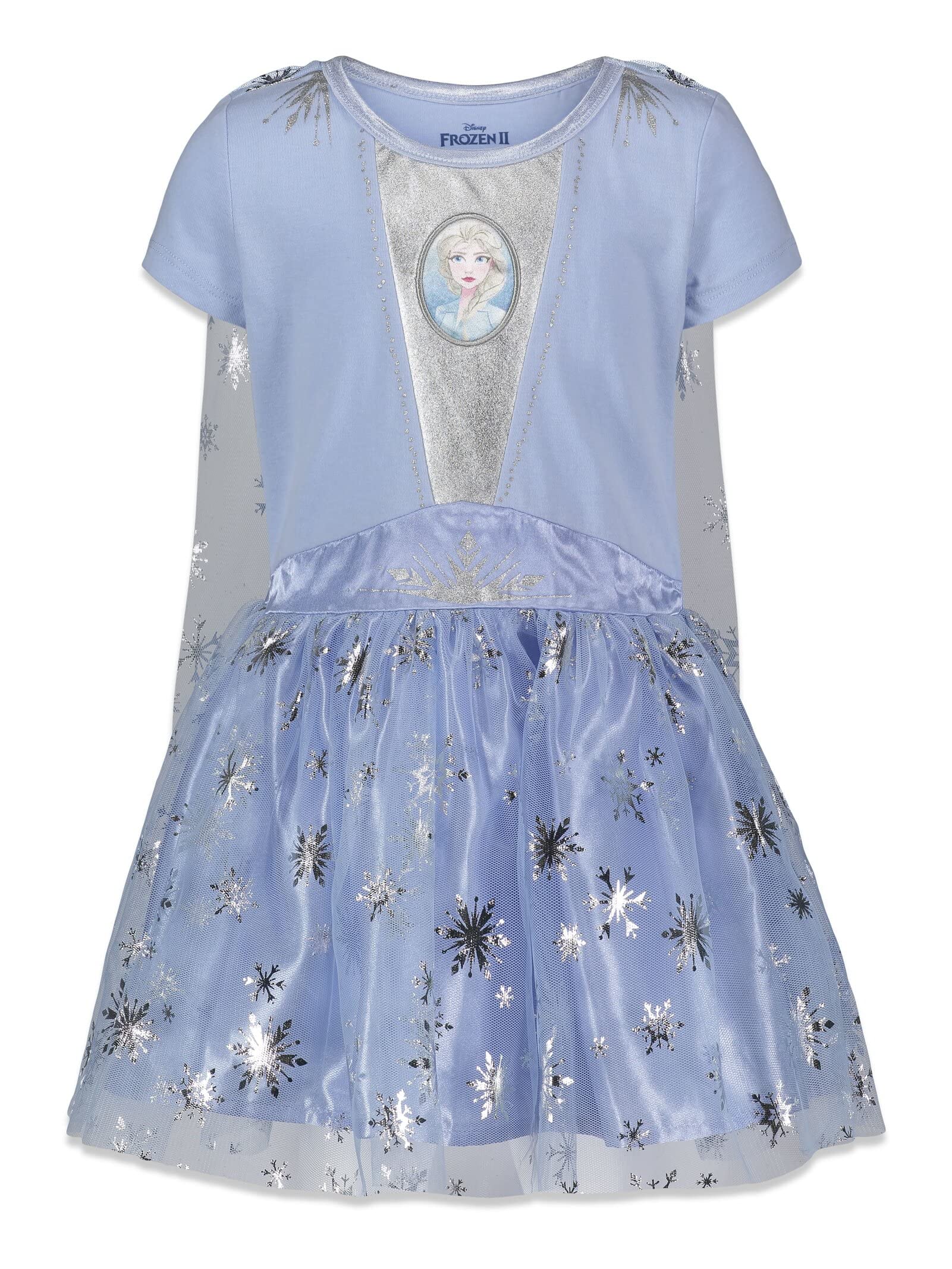 Disney Frozen Elsa Anna Toddler Girls Costume Dress Gown & Headband Set 5T Light Blue