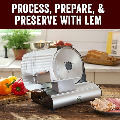 Miniatura 20 de LEM Productos Máquina cortadora de carne eléctrica de 7 ½ pulgadas con hoja dentada de acero inoxidable