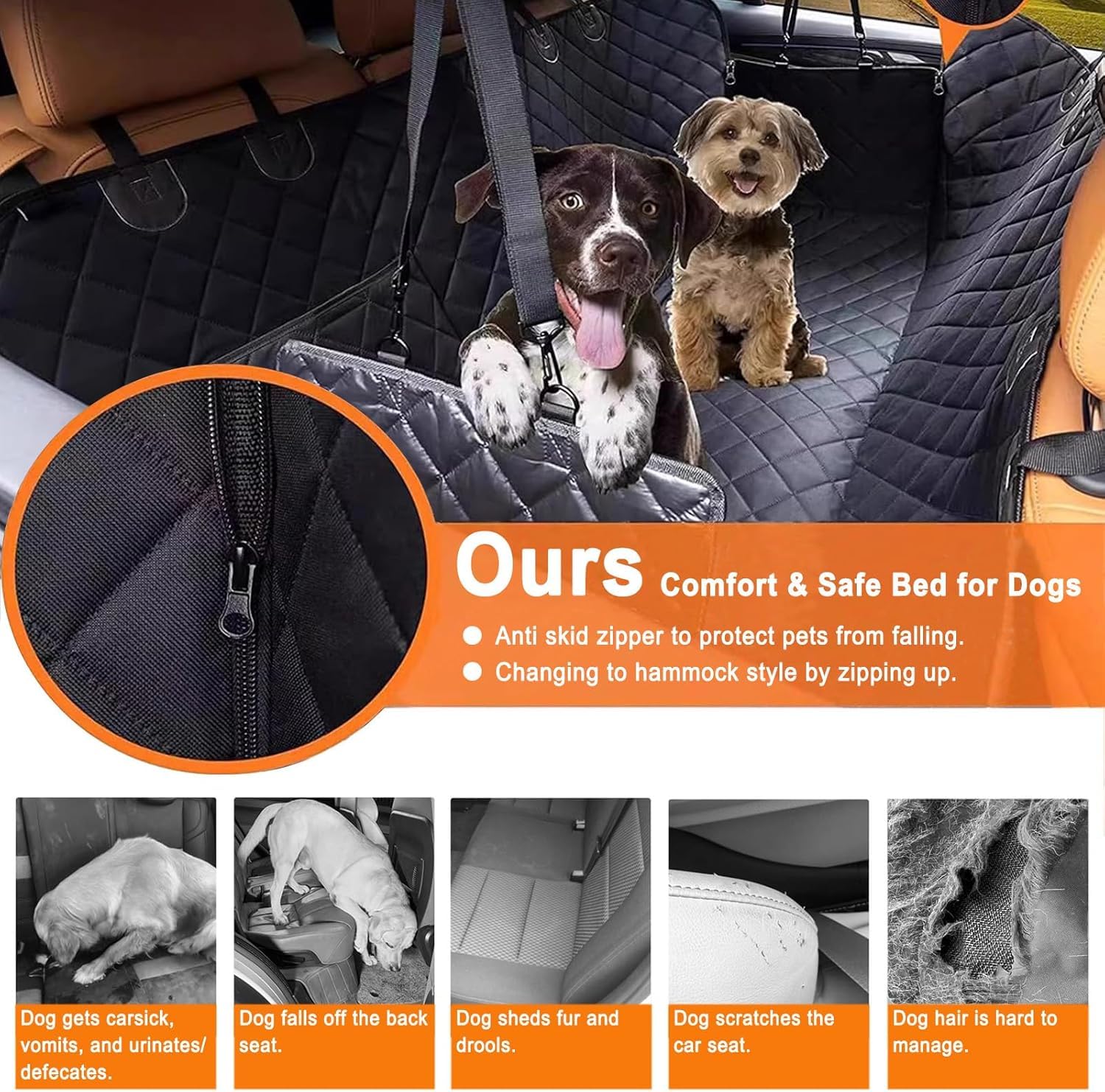 Funda Coche Perros Asiento Trasero para Hyundai 7th Generation Elantra 2021-2025