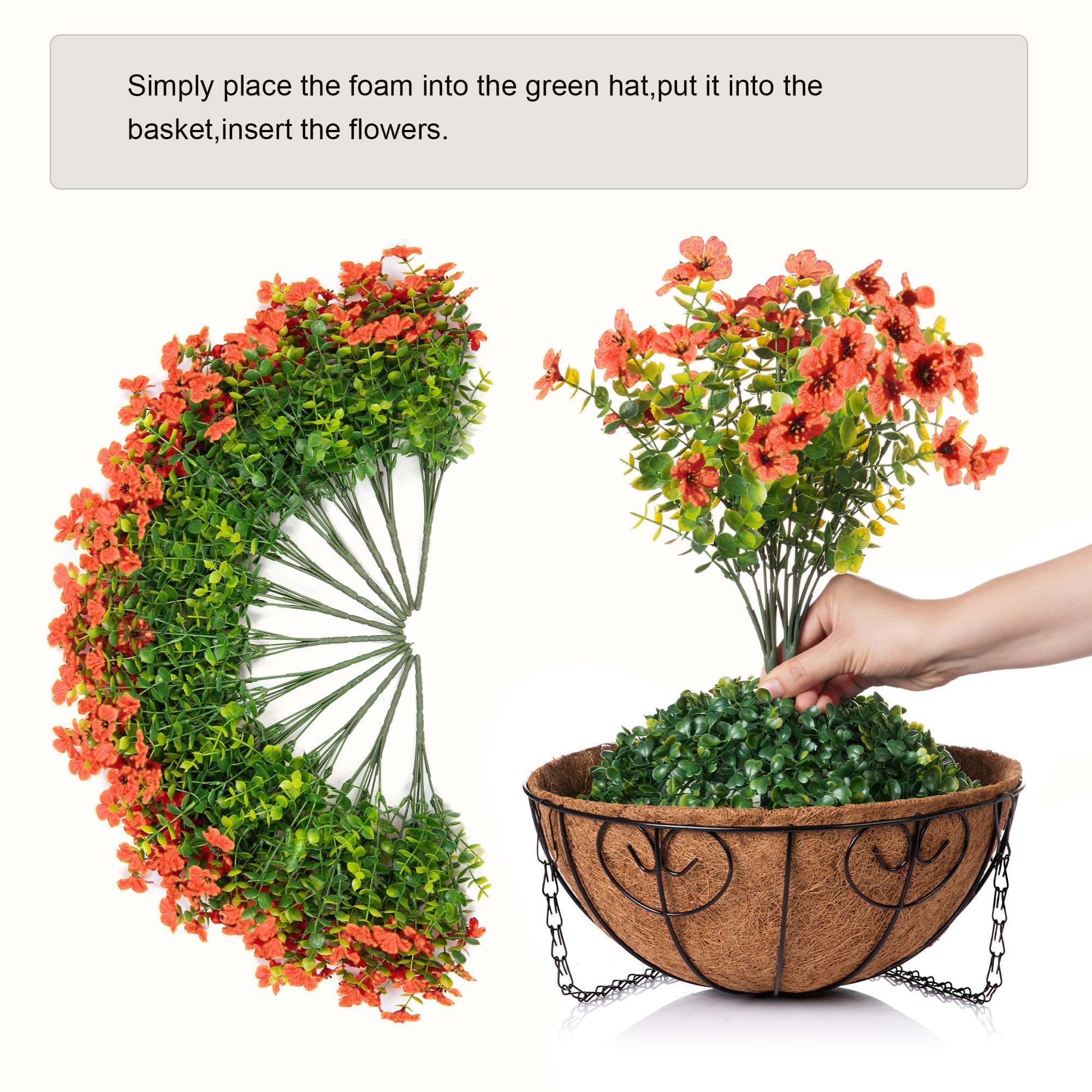 Snapklik.com : HyeFlora Artificial Fake Fall Hanging Plants Flowers ...