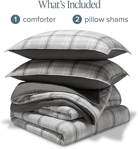 Miniatura 4 de Bare Home Juego de edredón, tamaño Queen, ultrasuave, alternativa de plumón de ganso, serie 1800 premium, edredón cálido para todas las estaciones