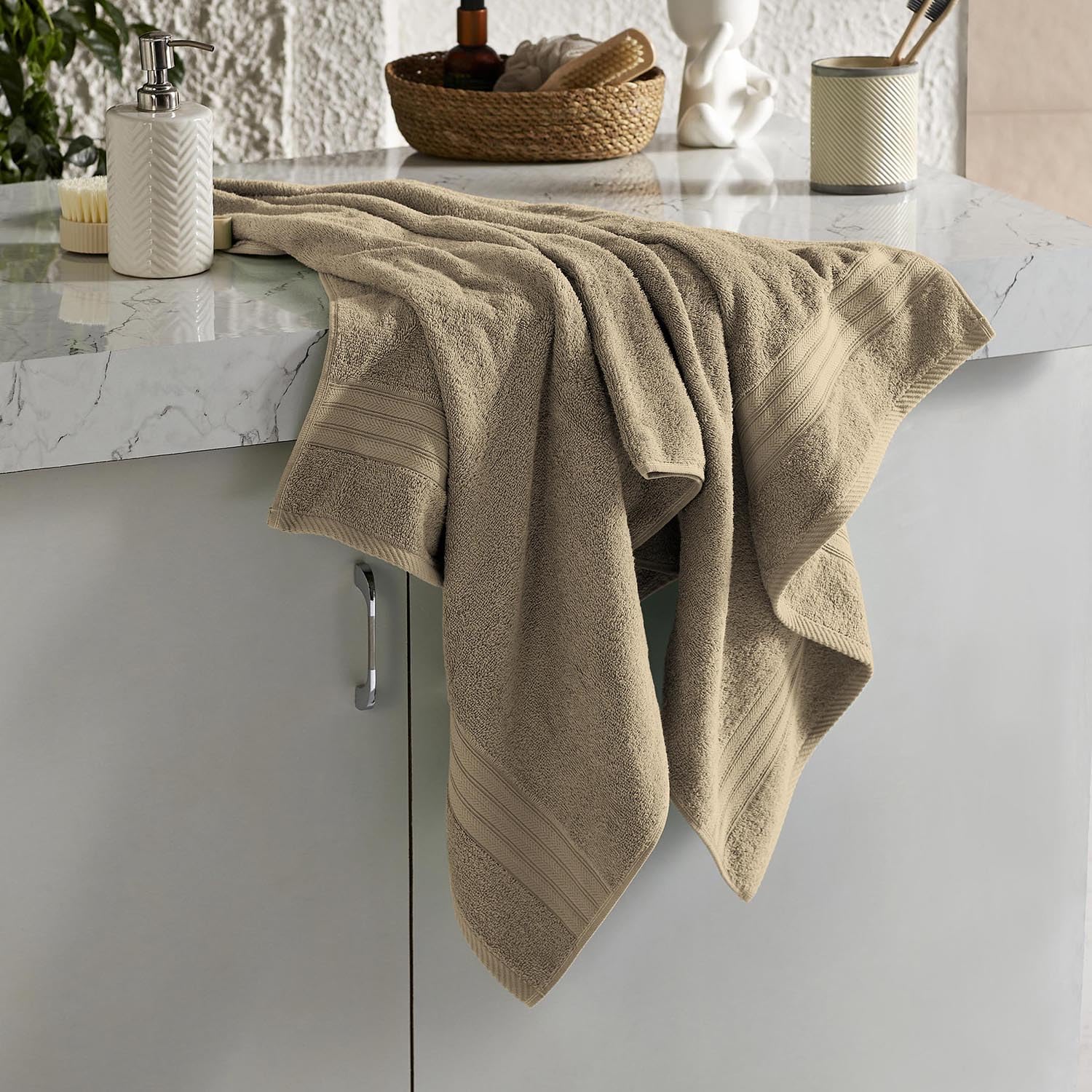 Layers 100% Cotton Bath Towels - Soft & Absorbent -24