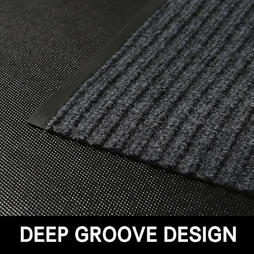 Miniatura 4 de Tapete de grado comercial para puerta de 3 x 10 pies, resistente con parte trasera de goma antideslizante, tapete de puerta para interiores y