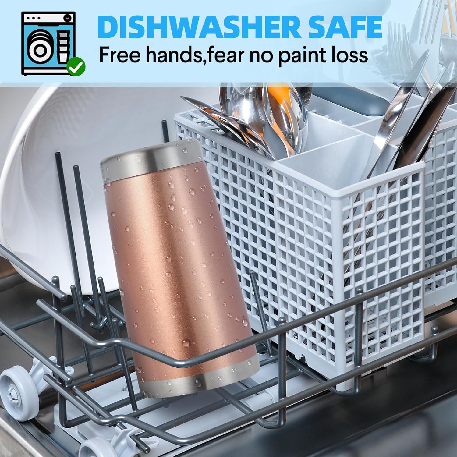 Volhoply 20oz Stainless Steel Tumbler with Lid and Straw Bulk 24 Pack,Double Wall Insulated Travel Iced Coffee Mug Fits Cup Holder,Powder Coated Cups for Cold Drinks,Christmas Gifts（Assorted,24 Set） - Image 6