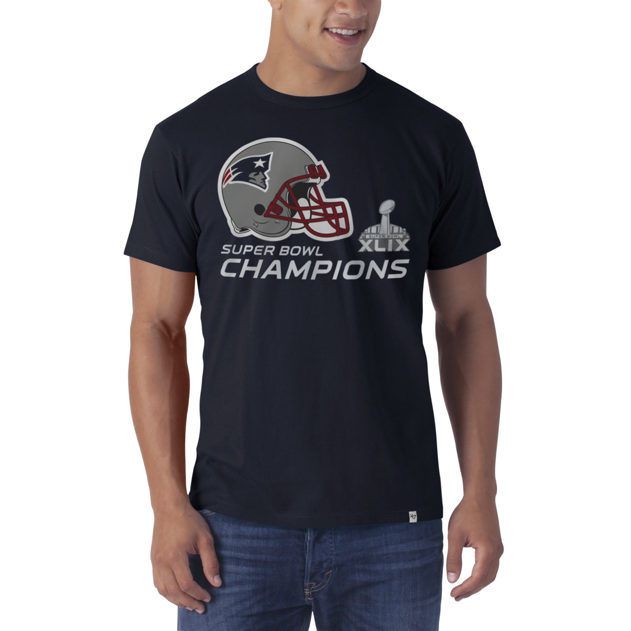 '47 NFL New England Patriots Men's Brand 2014-2015 Super Bowl XLIX Champions All Pro Flanker Tee