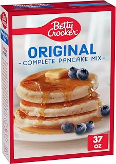 Betty Crocker Original Buttermilk Pancake Mix, Just Add Water, 37 oz - Fluffy Pancakes & Waffles for Busy Mornings