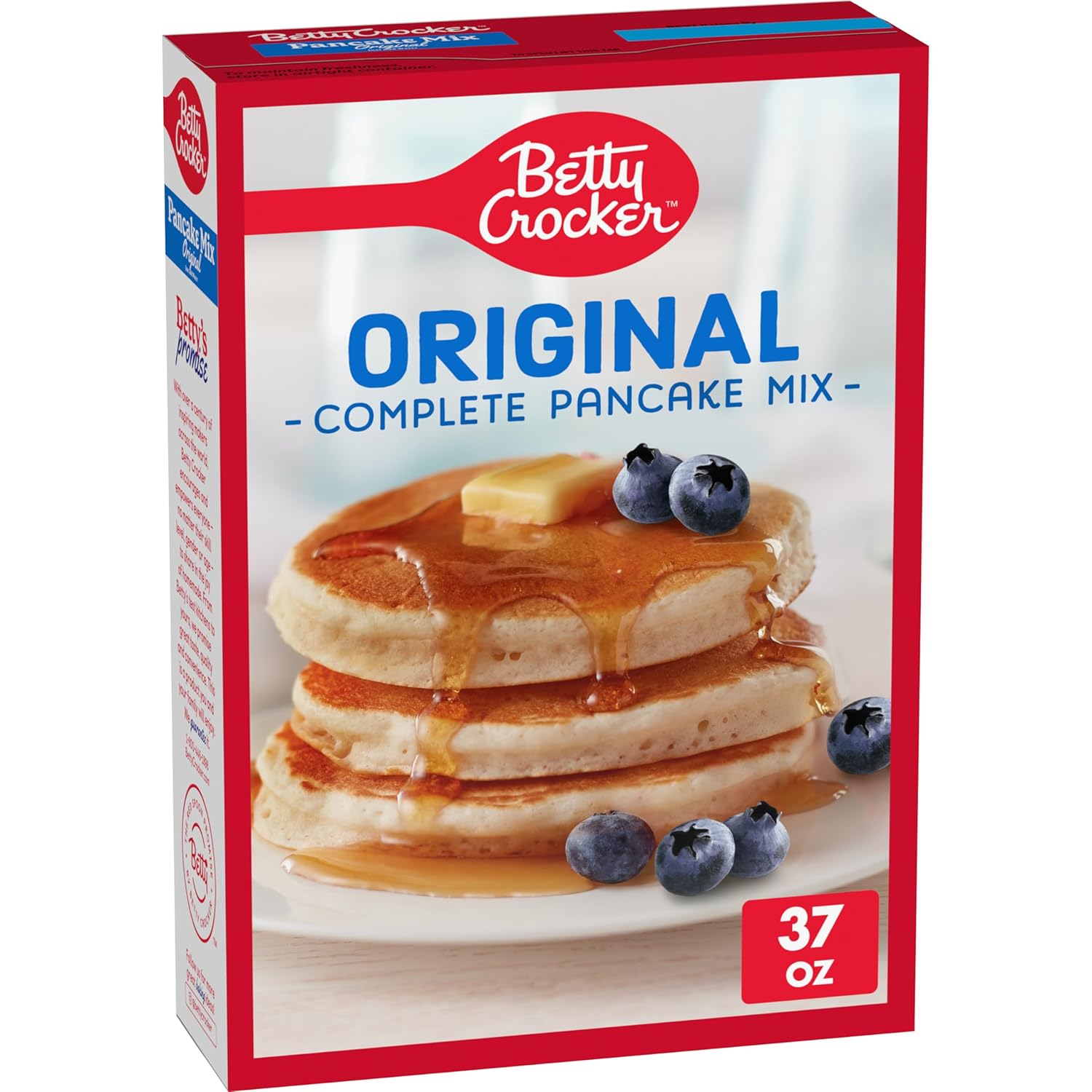 Betty Crocker Original Buttermilk Pancake Mix, Just Add Water, 37 oz - Fluffy Pancakes & Waffles for Busy Mornings