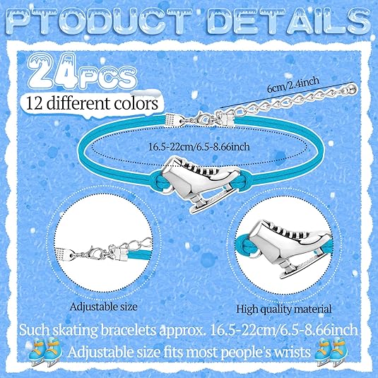 Ice Skating Bracelet Party Favors | Cute Skater Gifts