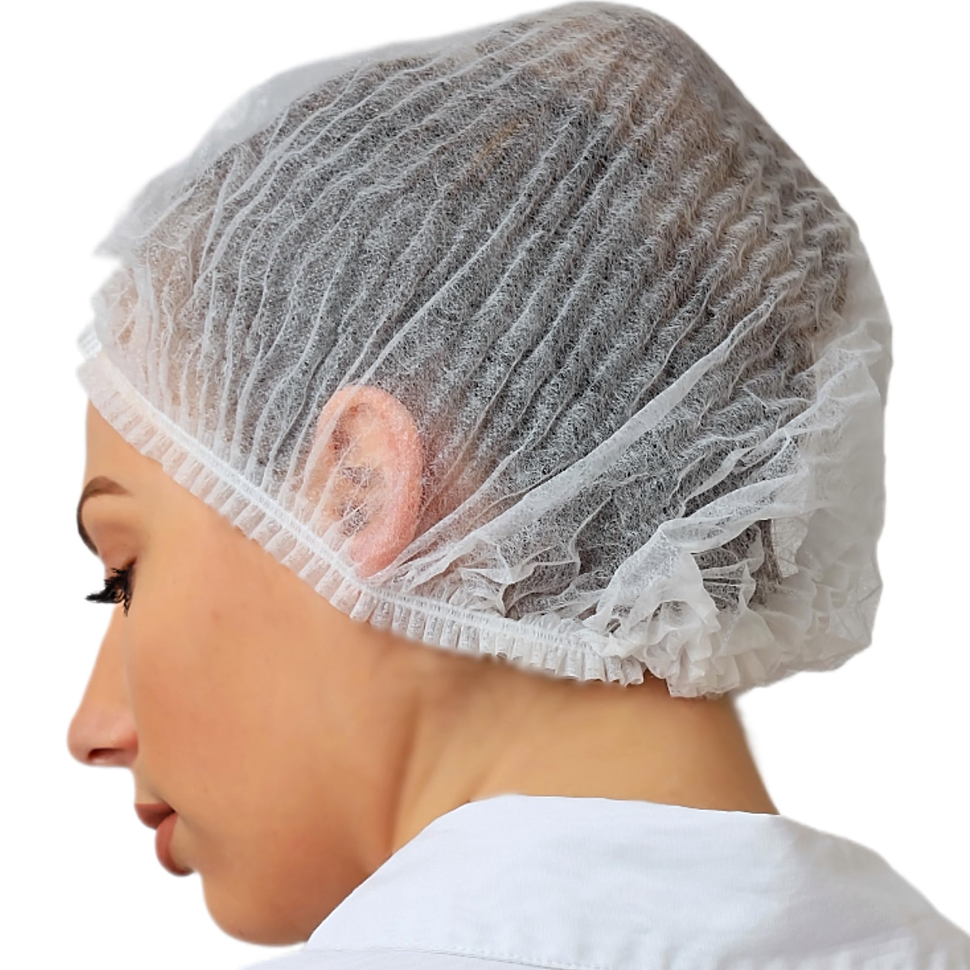 Red de pelo desechable, gorras de mafia, 21 pulgadas, material no tejido, ideal para cocina, catering, industria alimentaria, laboratorios, cabello protector, fabricación del Reino Unido (1000)