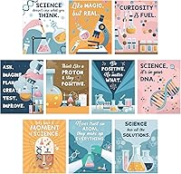 Vista 9 de Zonon Juego de 10 carteles de decoración de aula de ciencias y póster para profesores, científicos, tablón de anuncios, pósteres de laboratorio
