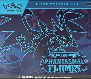 Pokémon TCG: Mega Evolution - Caja de entrenador Elite de Llamas Fantasmales