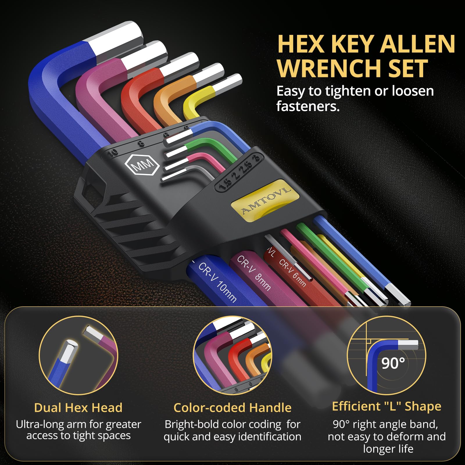 Amazon | AMTOVL アレンレンチセット 9個 車両用 自転車修理用 (六角9