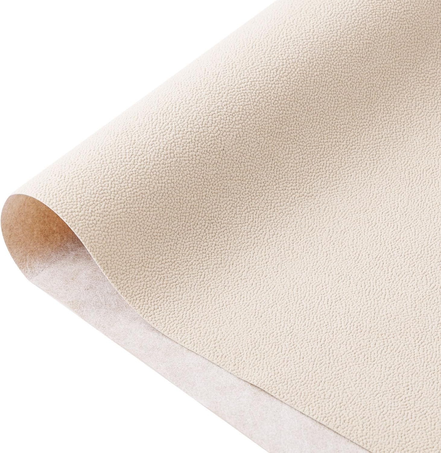 Adhesive Sheets Self Adhesive Felt Fabric DIY Velvet Fabric Flocked Felt Sheets for Art & Crafts, Jewelry Box Felt Liner 14.2" x 98" (Light Beige)