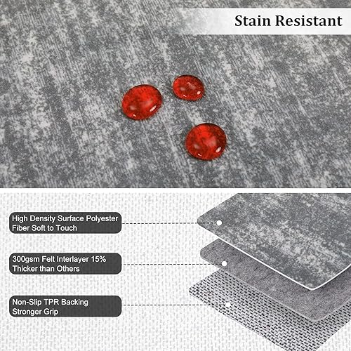 Miniatura 3 de Alfombra lavable contemporánea de 5 x 7 pies, alfombra de área grande para dormitorio, alfombra moderna, antideslizante, resistente a las manchas