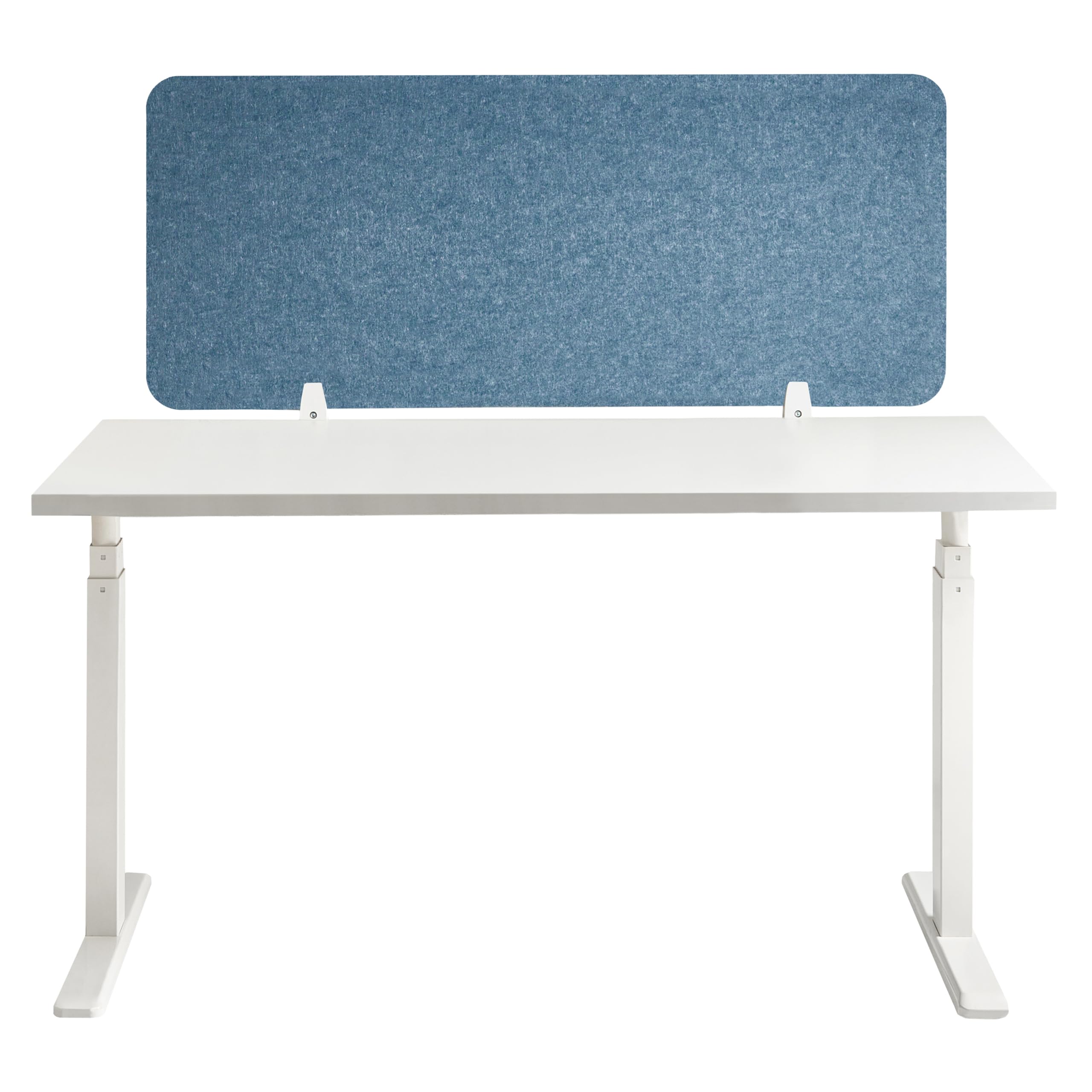 Beliani Séparateur de Bureau en Pet Acoustique Recouvert de Tissu 120 x 50 cm Bleu Split