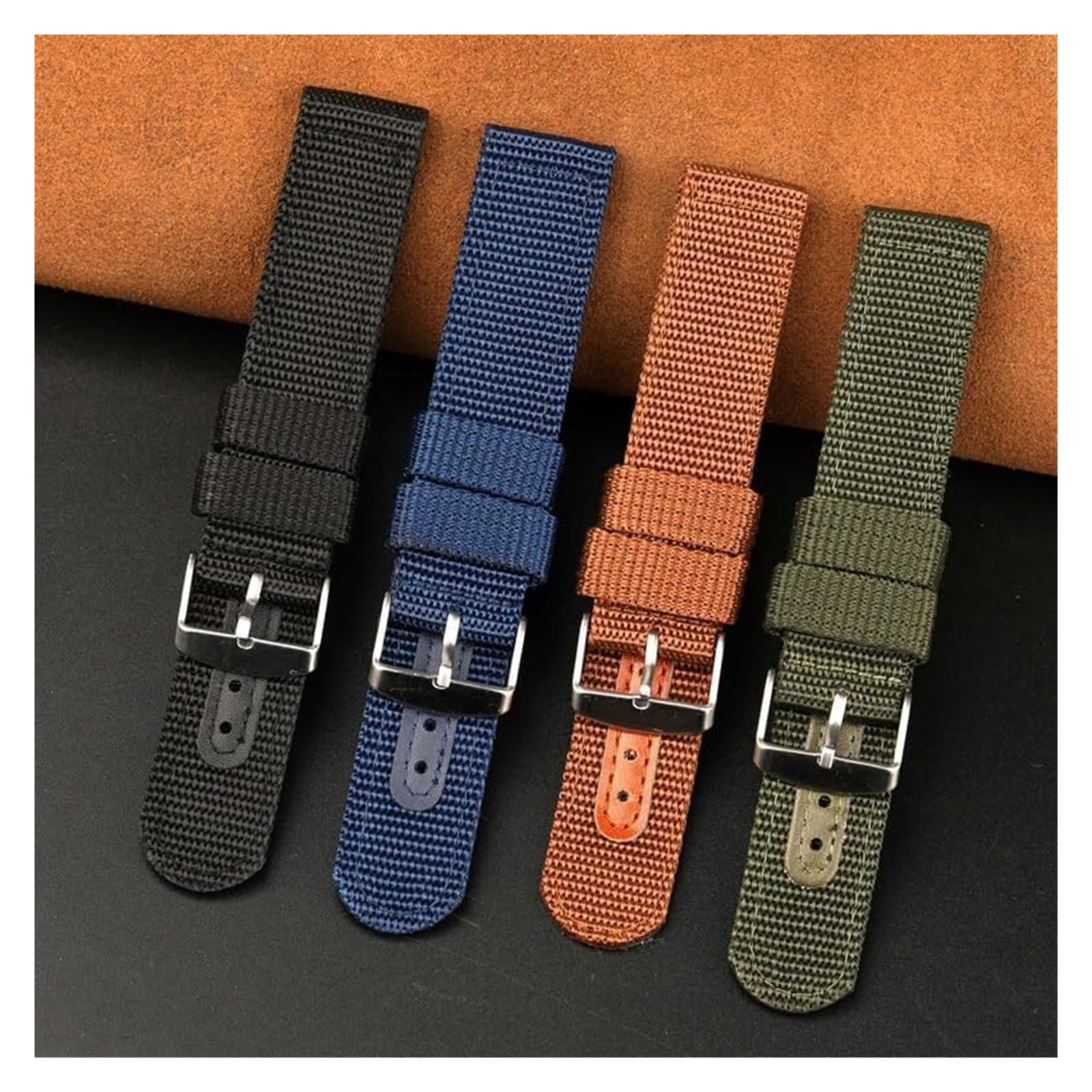 Remplacement du bracelet de la montre intelligente Bracelet universel tressé en Nylon, épais, de remplacement, for hommes et femmes, accessoires de ceinture, bracelet de montre en nylon