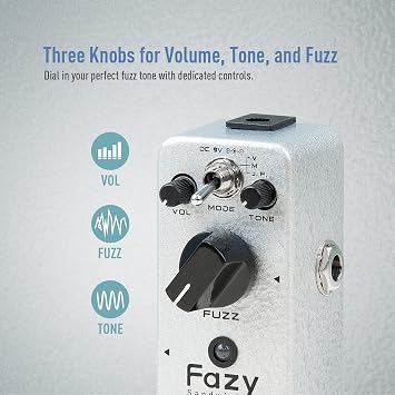 SONICAKE Fuzz Guitar Effects Pedal Classic Fuzz Tone 100% Analog