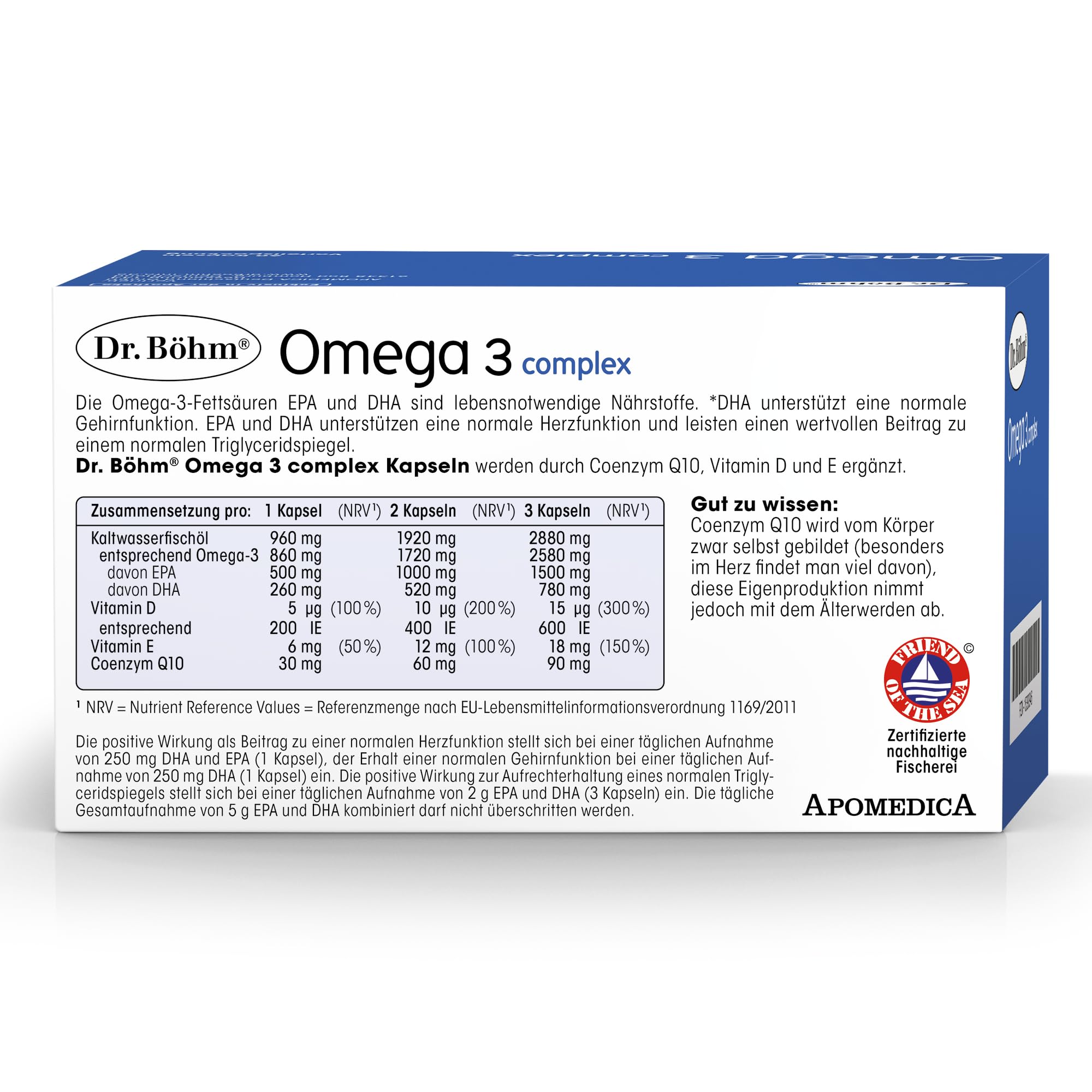 Dr. Böhm Omega 3 complex, 60 Sztuka Kapsułki