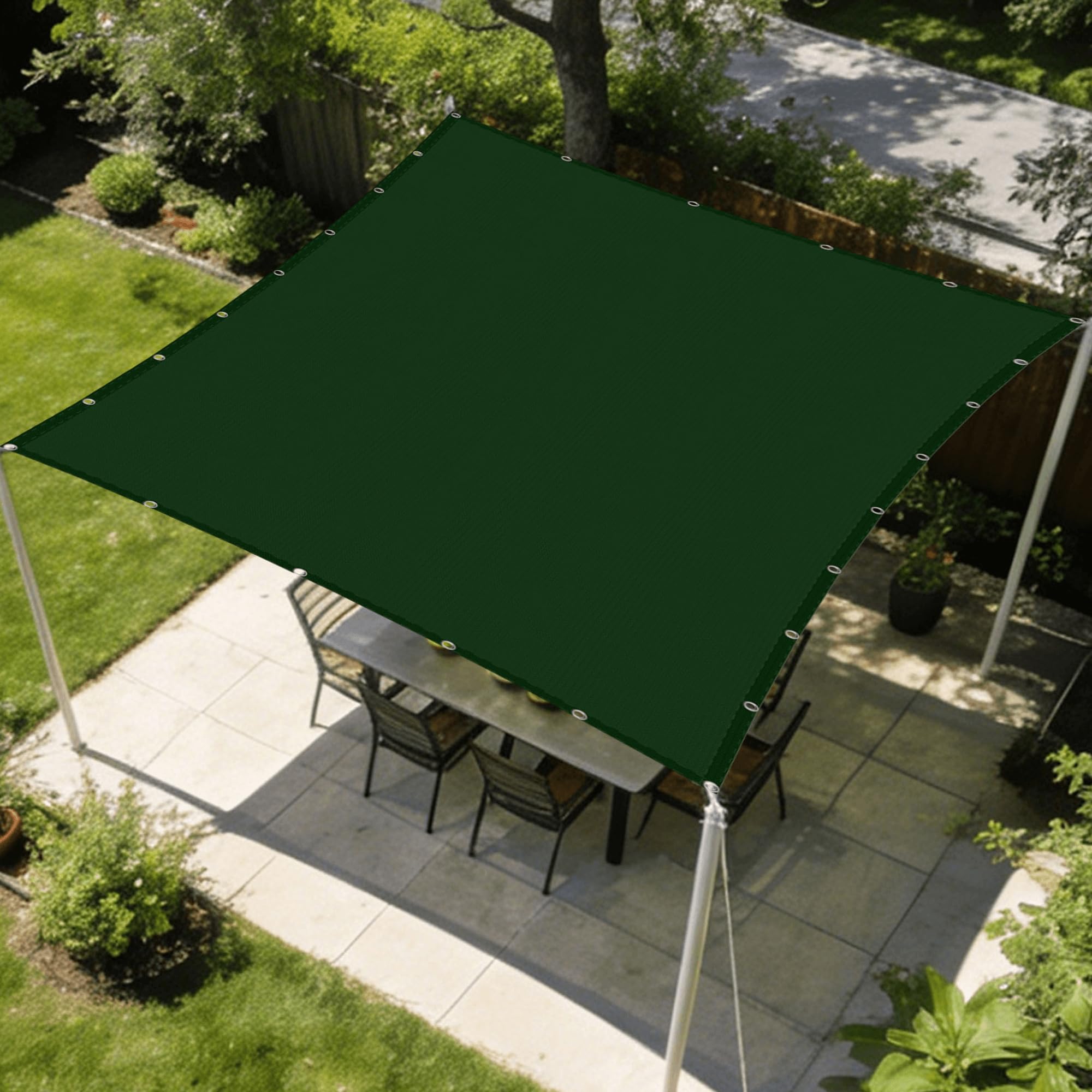 Voile d'ombrage rectangulaire imperméable pour profiter du balcon en été