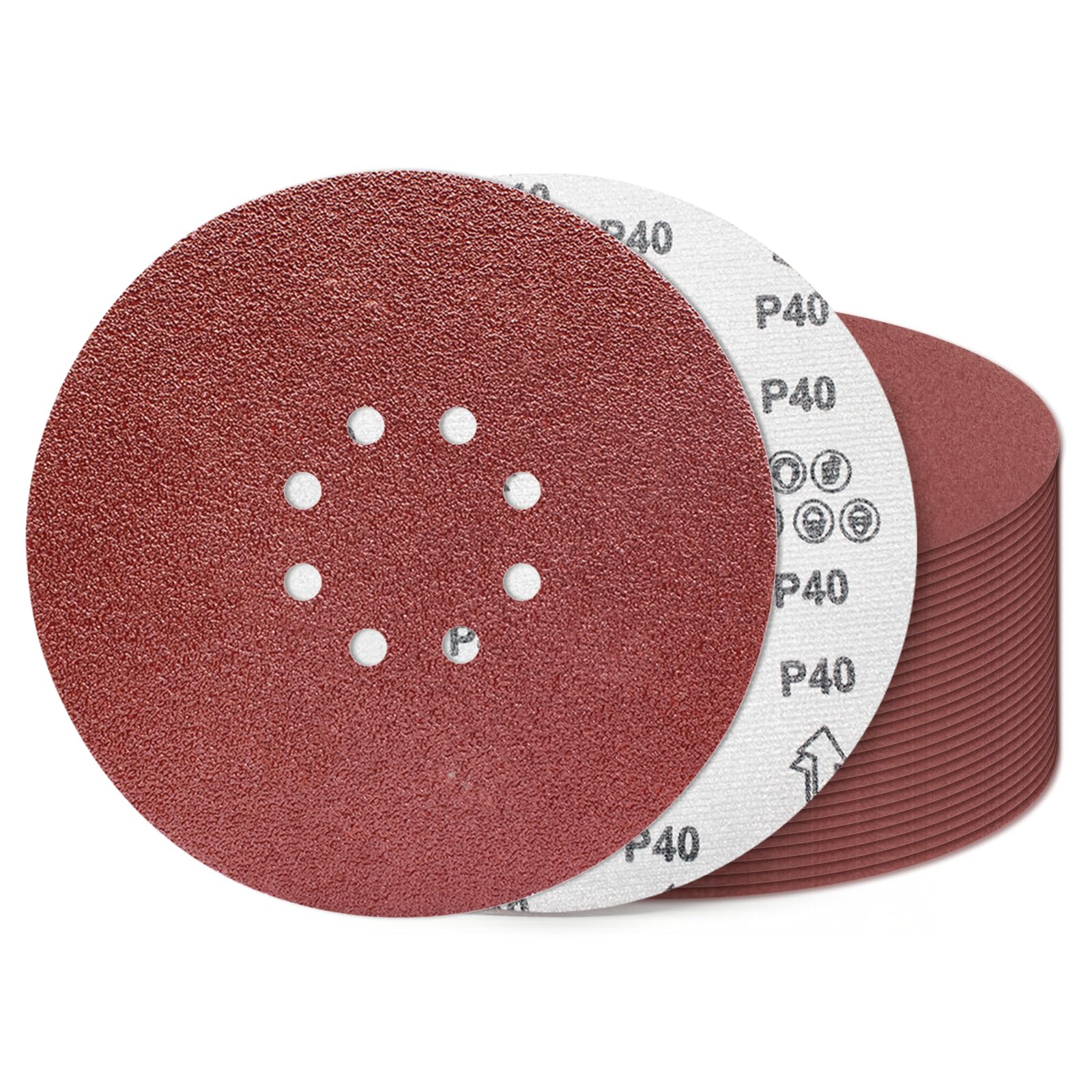 9" Sanding Discs - 20 Pack 240 Grit -13