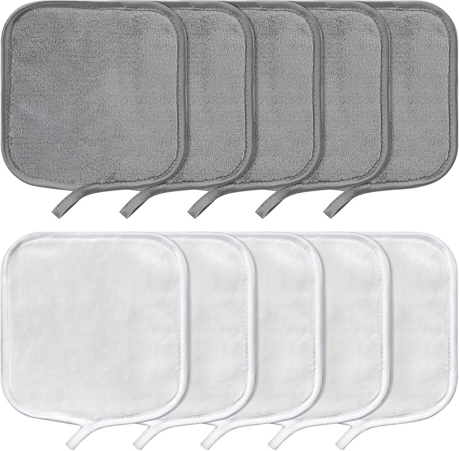 PHOGARY Bebe Afschminkdoeken, 10 stuks, wasbaar, microvezel, hypoallergeen, reinigingsdoekjes voor het gezicht, make-up remover, 30 x 15 cm