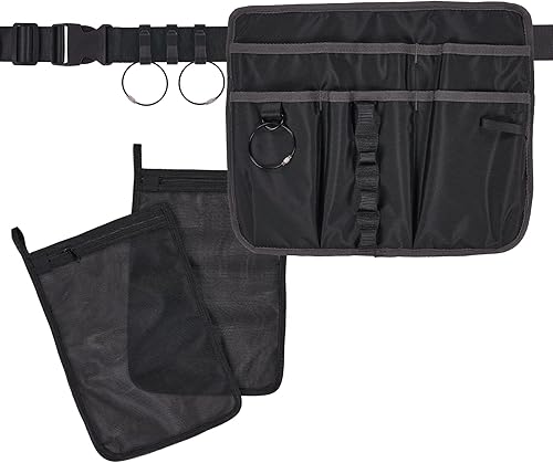 Ergodyne Delantal de limpieza unisex para adultos con bolsillos, color negro, Negro -