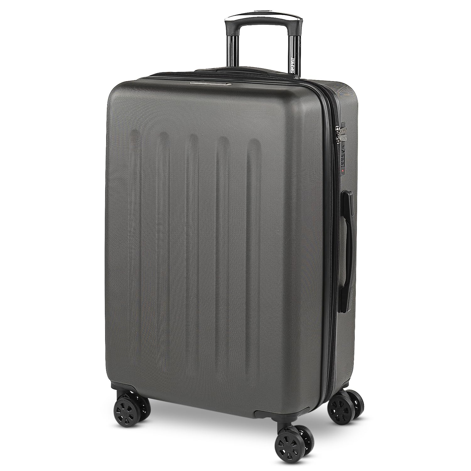 SKPAT - Maleta Mediana con 4 Ruedas Giratorias para Viajes Largos Tipo Trolley Ideal como Maletas de Viaje Grandes 23 Kilos y Maleta Viaje Mediana Resistentes, Antracita
