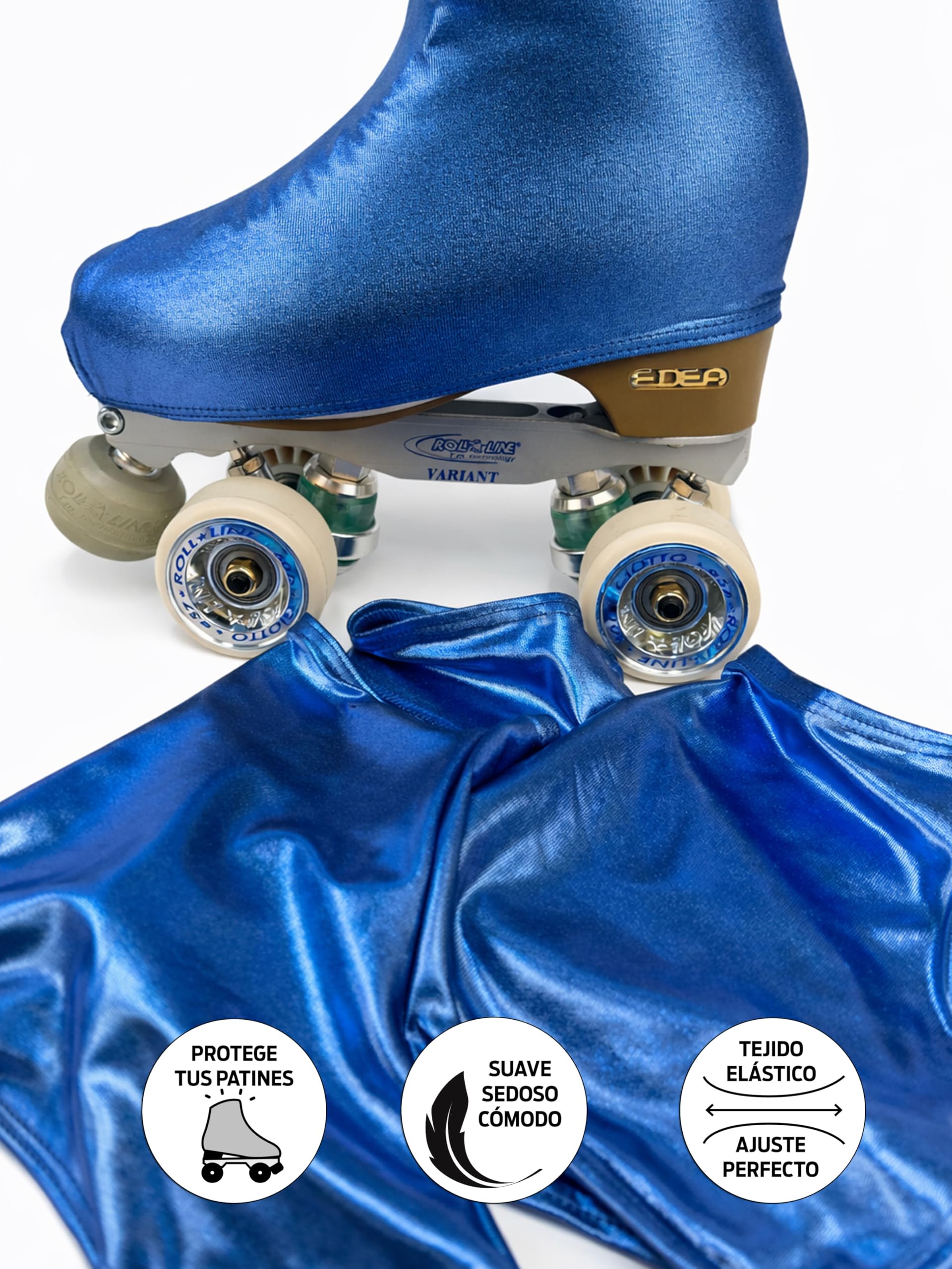 Cubre patín CRLSPORT para patinaje artístico o en línea, 180 densidad, talla universal, azul brillante