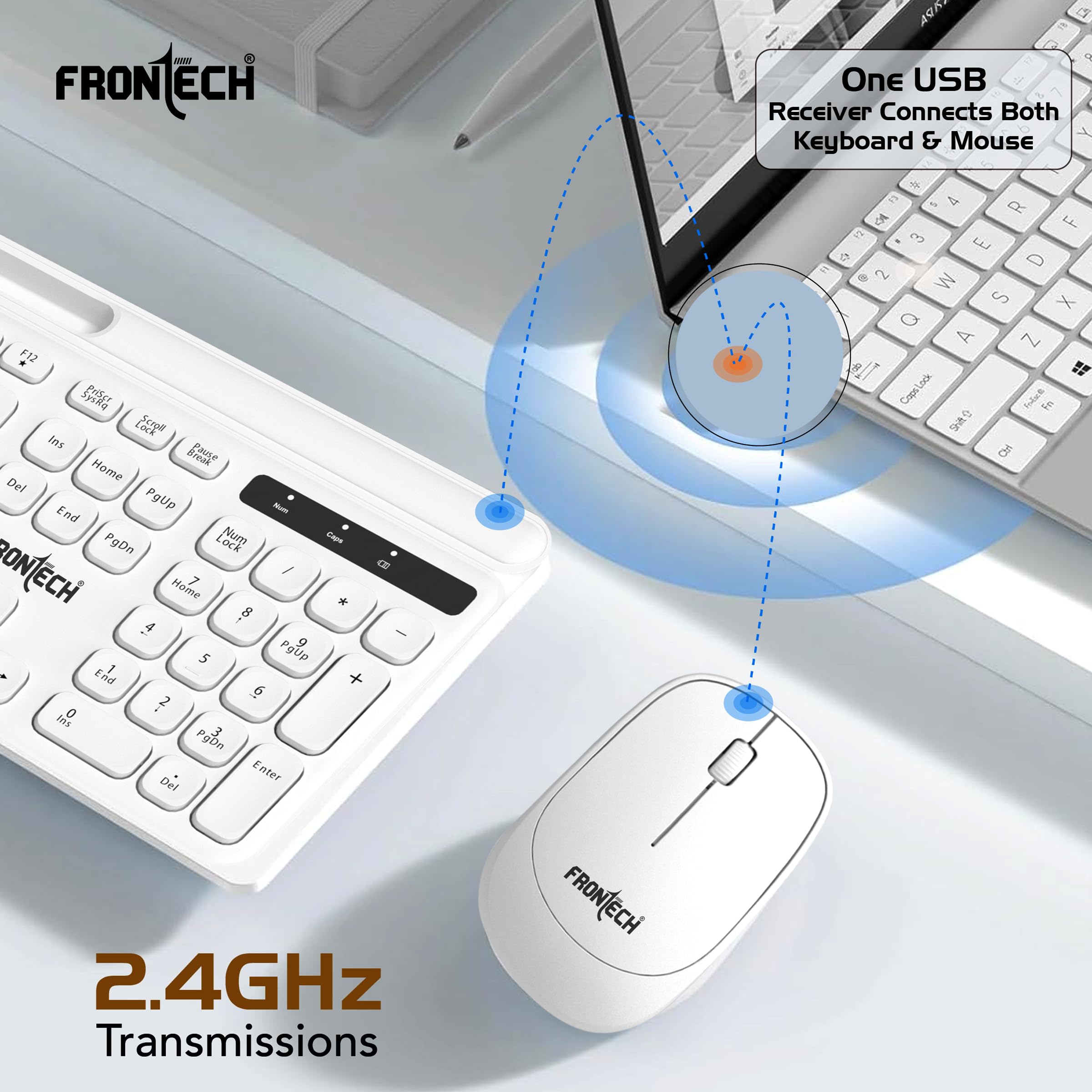 Frontech KB-0030 Wireless Keyboard & Mouse Combo Set thumbnail 2