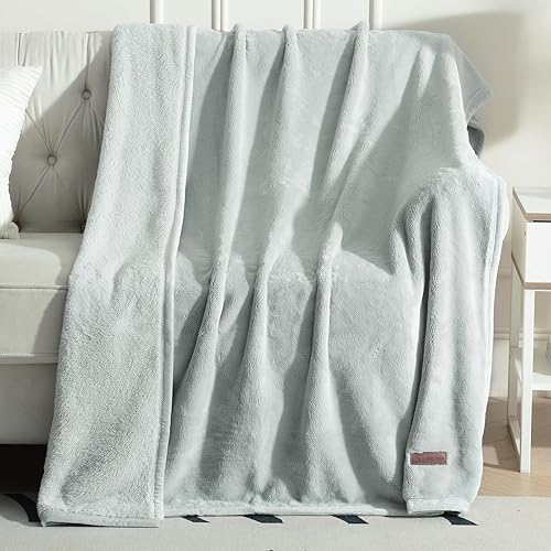 Miniatura 1 de BED TRIP Manta de forro polar para sofá cama - Manta de felpa suave de 400 GSM con textura mullida, manta reversible y acogedora de lujo para