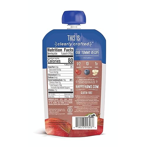 Miniatura 2 de Happy Baby Organics Manzanas Arándanos y Avena 4 oz