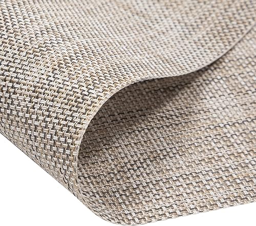 Miniatura 189 de SHACOS - Manteles individuales de PVC para mesas redondas, manteles individuales con curvatura, antideslizantes, resistentes al calor, de vinilo,