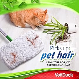 VanDuck Reusable 100% Cotton Mop Pads Compatible with Swiffer Sweeper (8-Pack), Terry Cloth Mop Covers Washable for Wet Mopping and Floor Cleaning (Handle is Not Included)