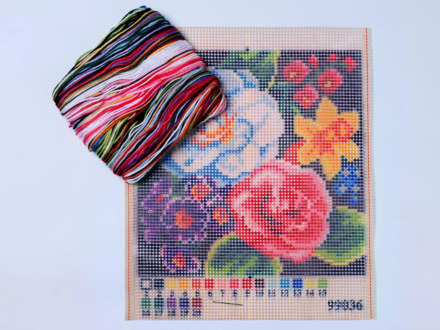 Wizardi Cushion Stamped Cross Stitch kit British Shorthair 99070 Orchidea