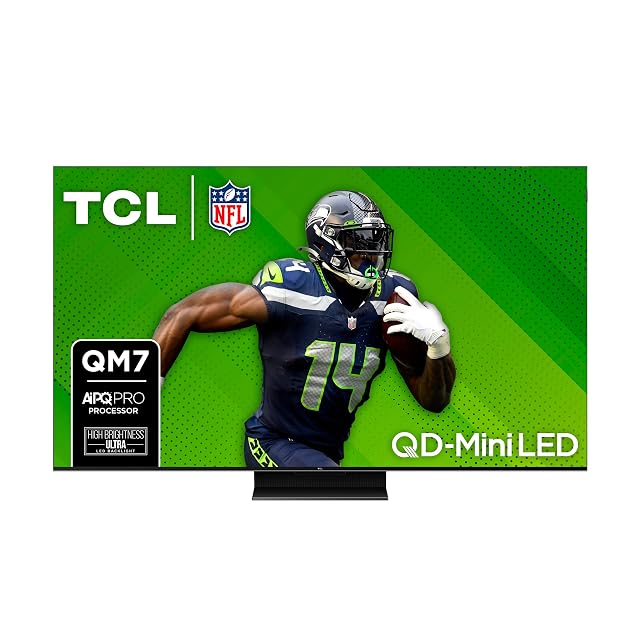 TCL 55-Inch QM7 QLED 4K Smart QD-Mini LED TV with Google TV 55QM751G 2024 Model Dolby Vision IQ