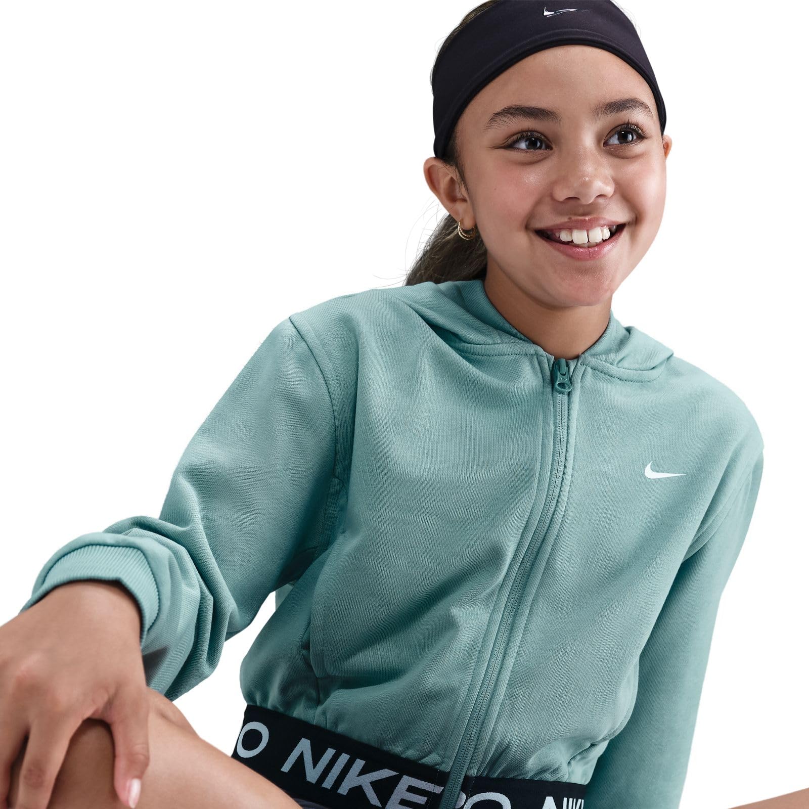 Nike Nike PRO Fleece Dri-Fit-Kapuzenjacke für Ältere Kinder (Mädchen) Giacca con Cappuccio Unisex - Bambini e Ragazzi