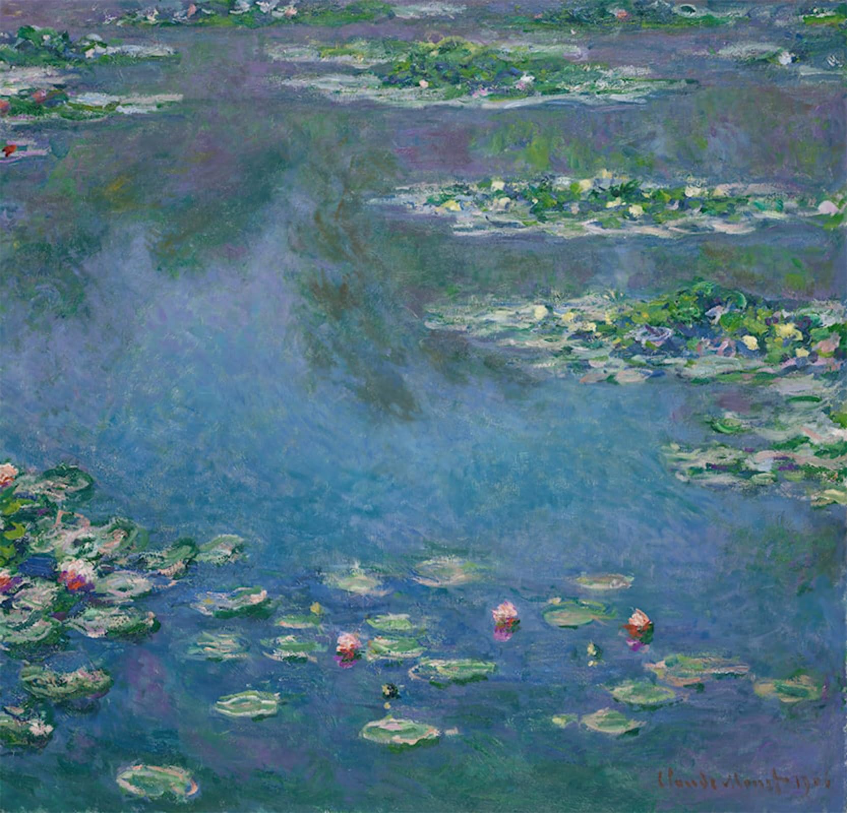 POSTERIIk Vintage Classic Picture Landscape Artwork Water Lilies Claude Monet Portrait Canvas Painting for Office Home Decor 60x90cm