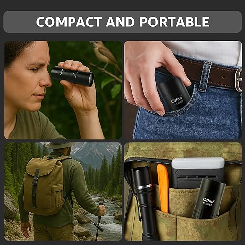Vista 5 de 10x36 Telescopio monocular, compacto, de bolsillo, mini, portátil de tamaño pequeño, lente ED totalmente recubierta, ópticas de prisma BAK-4 HD