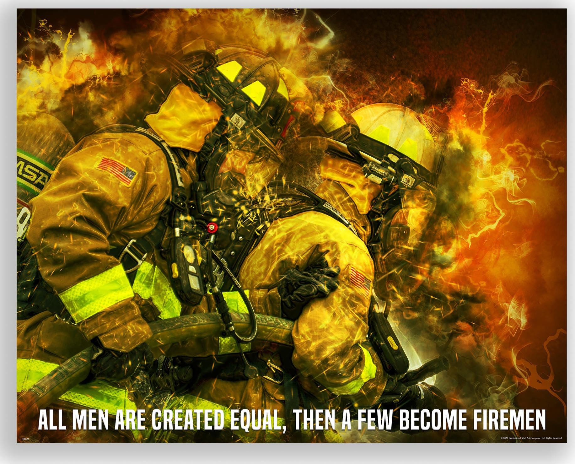 Inspirational Wall Art Co. - Firemen - Triumph Department Firefighter Motivational Patriotic American Gift Quotes Posters - Print Home Office Decor -
