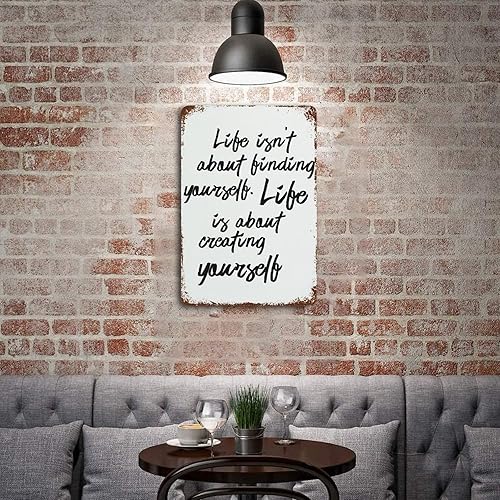 Miniatura 5 de Country Metal Tin Sign Life Isn't About Finding Yourself Wall Poster Tin Signs Laundry Business Indoor Home Decor Sign 8"x12"