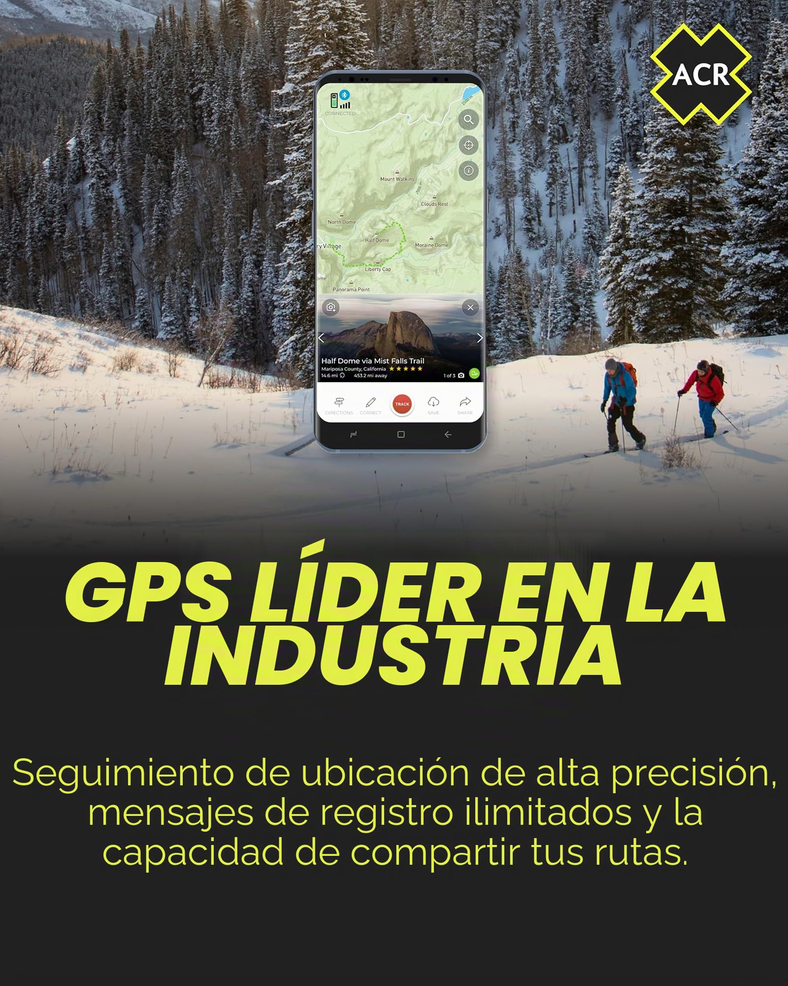 ACR Bivy Stick Satellite Communicator – Mensajería de Texto bidireccional Global, Seguimiento GPS, Mapas y Navegación, SOS de Emergencia, informes meteorológicos y Uso compartido de ubicación,