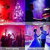 Vista 7 de DJ Lights with Stand, Telbum Stage Lights with Stand Sound Activated LED Par Light Set, for Mobile Booth Gig Bar Wedding Church Band