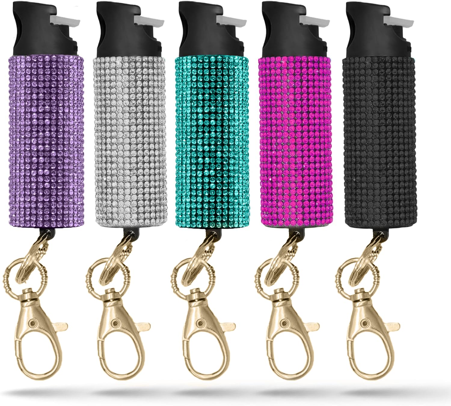Guard Dog Security Bling it On Pepper Spray Keychain with Safety Twist Top Mini and Easy Carry Lightweight and Fashionable Maximum Police Strength OC Spray 16 Feet Range