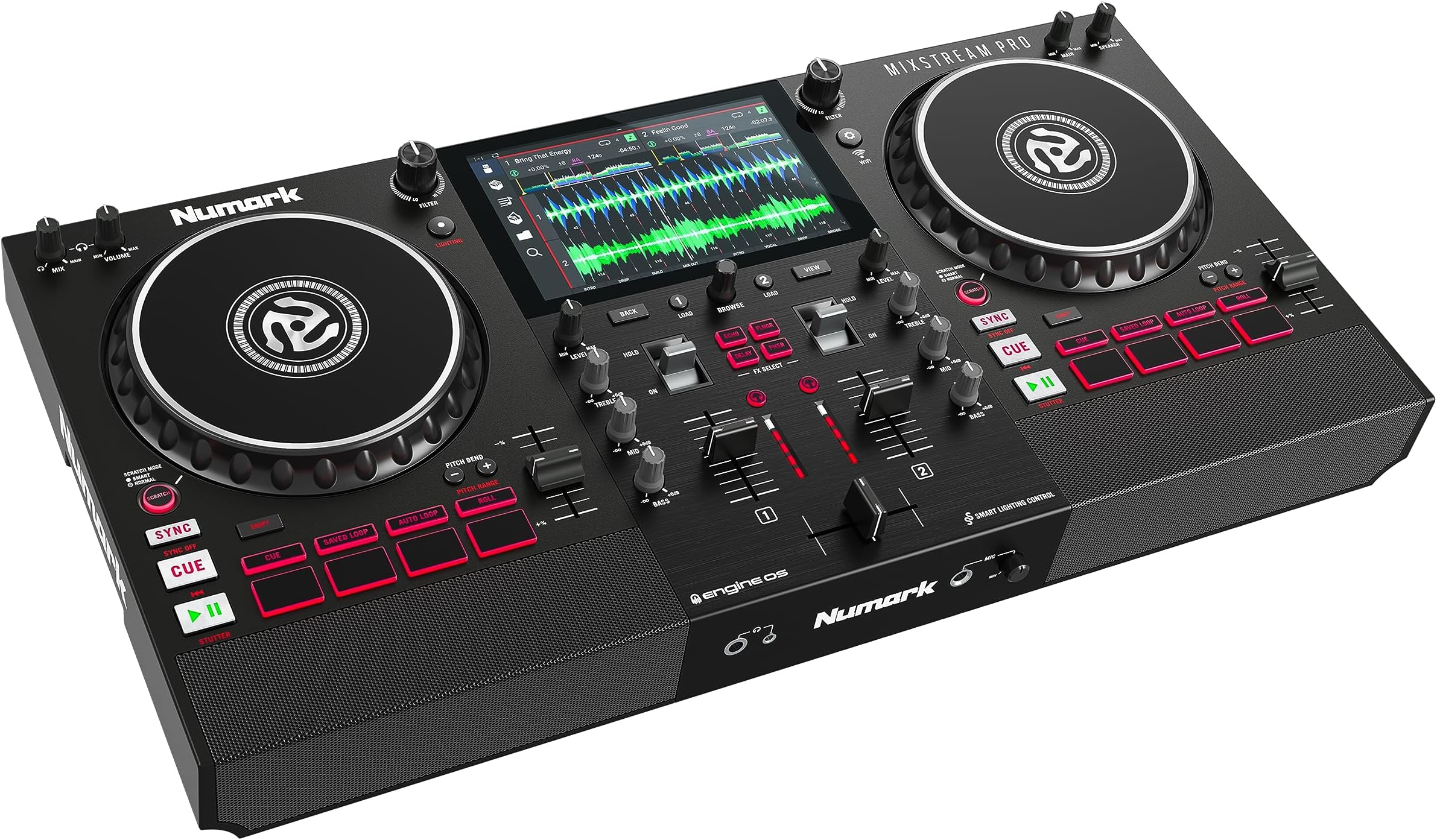 MIXSTREAMPRO+ Standalone Streaming DJ Controller with Amazon Music, Wi-Fi, USB