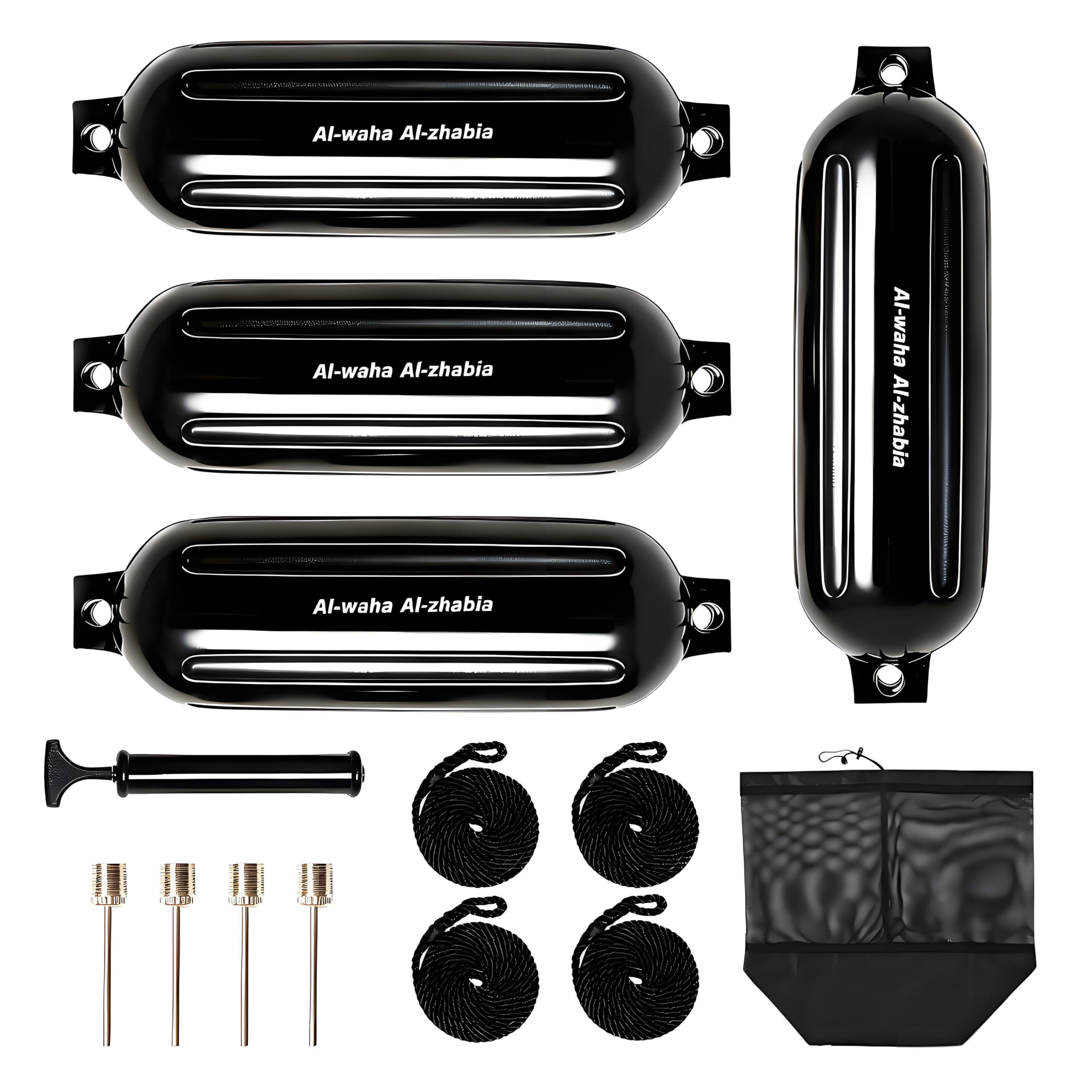 Boat Fenders 4PK 5.5/6.5/8.5" Inflatable Marine Bumpers