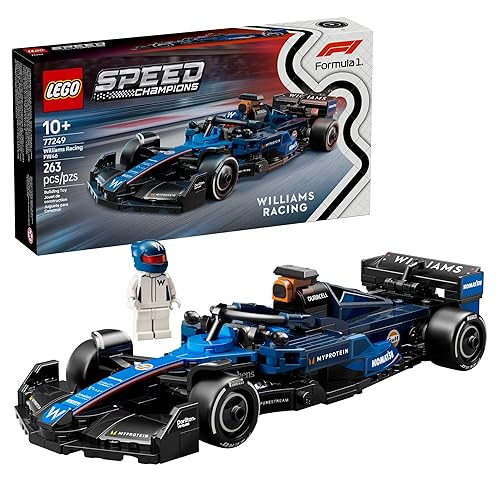 LEGO Speed Champions Williams Racing FW46 F1 Race Car Toy - Building Set for Kids, Boys & Girls, Ages 10+ - Toy Car for F1 Fans - Gift Idea for Birthday - 77249