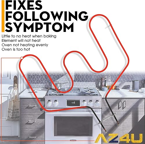 Miniatura 3 de AZ4U WB44T10011 Horno de cocina inferior unidad de calefacción reemplaza WB44T10059 WB44T10011 Elemento de horneado para Kenmore, GE JB905BH1BB