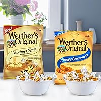 Vista 4 de Werthers Original Vanilla Creme - Caramelos suaves y caramelo masticable, paquete de 4 (2 de cada uno) – Caramelo suave Werthers envuelto