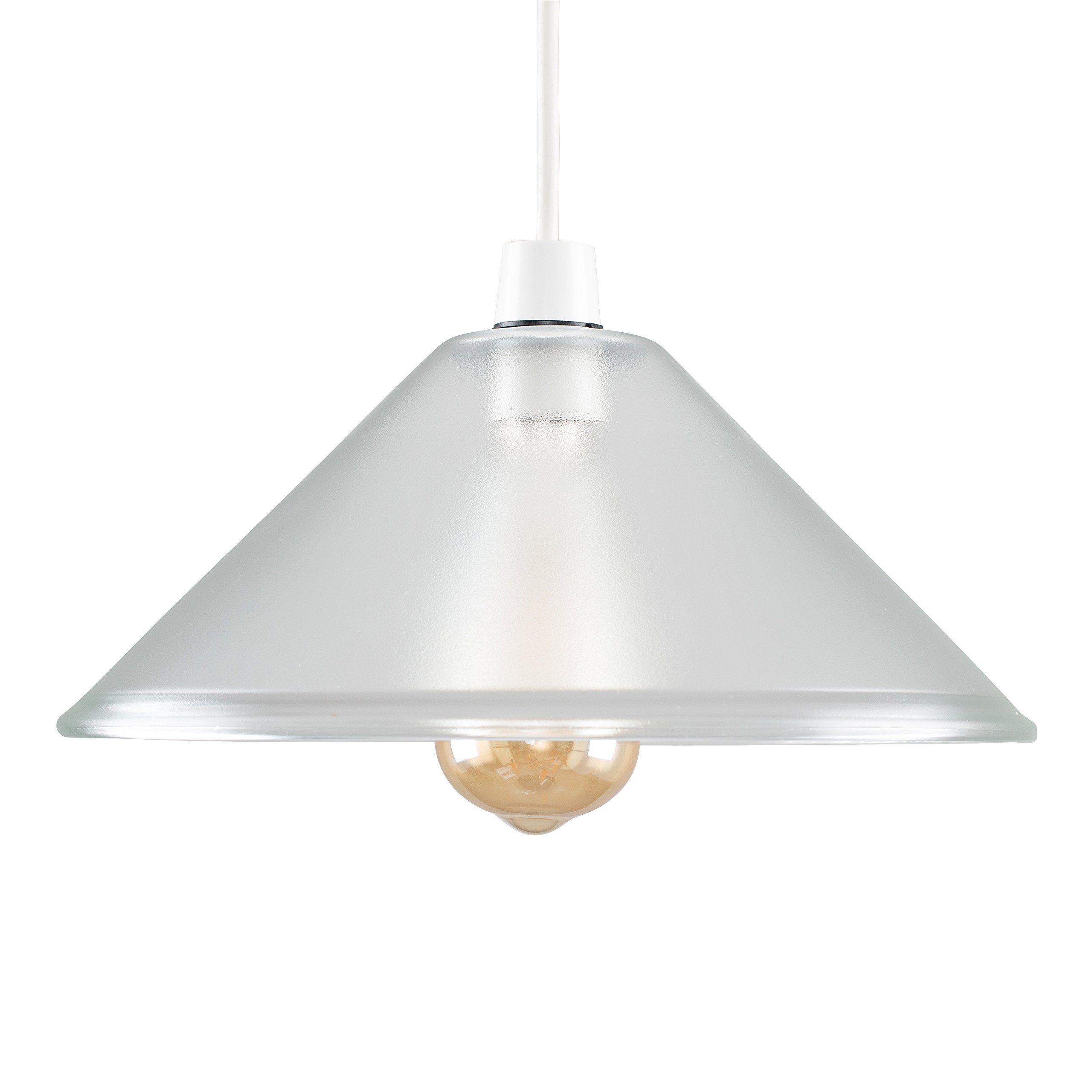 B&Q -  Retro Style Clear Glass Tapered Ceiling Light Shade (D)30Cm