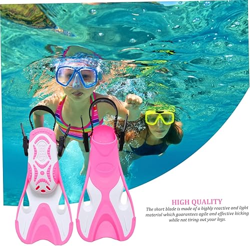 Miniatura 5 de Aletas de natación para niños, aletas de entrenamiento flotantes, accesorios de buceo para niños, tamaño de la UE 30-35, 1 par de aletas de
